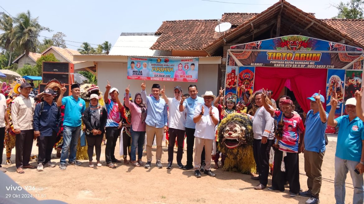 Ratusan Masyarakat Kampung Karya Jitu Mukti Dukung Win-Nata Dan RMD-Jihan