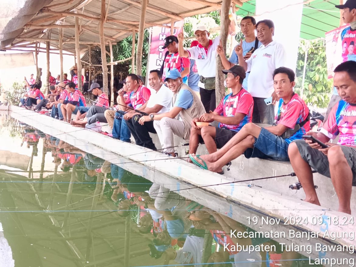 Reynata Cawabub Tuba Gelar Mancing Mania Bersama Masyarakat Banjar Agung dan Penawar jaya