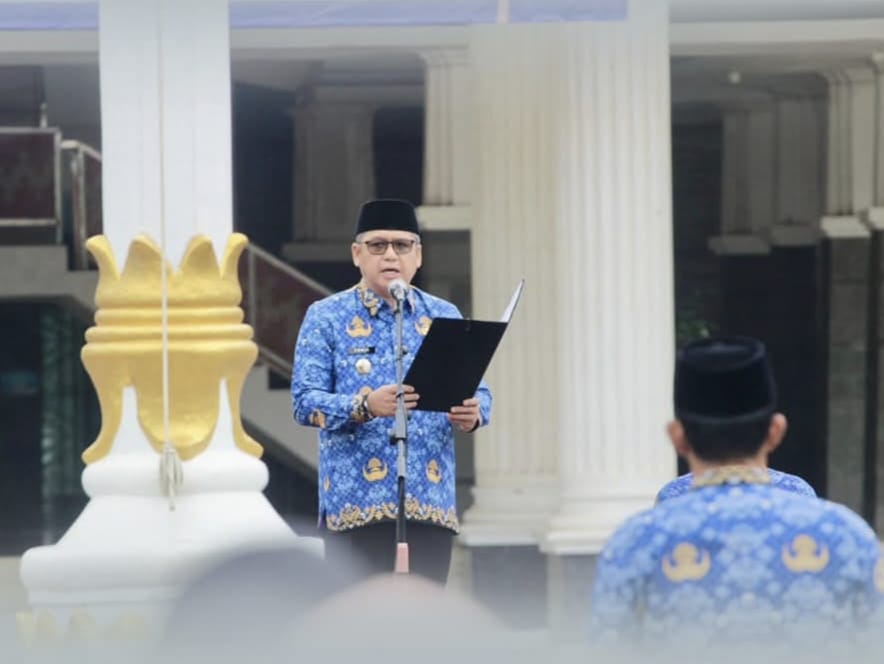 Pemkab Tulang Bawang Peringati Hari Ulang Tahun KORPRI Ke 53, PGRI Ke 79 dan HGN