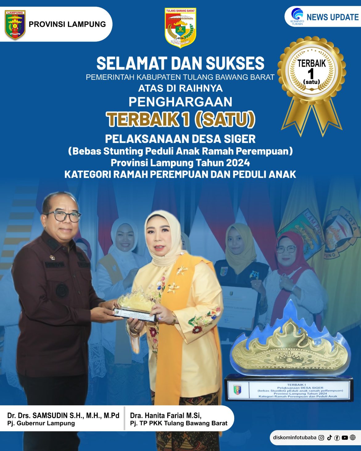 Hanita Firsada Terima Dua Penghargaan Bergengsi di Puncak PHI Ke-96 Lampung