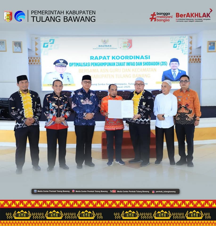 Pj Bupati Ir Ferli Yuledi Buka Rakor Bersama Baznas Kabupaten Tulang Bawang