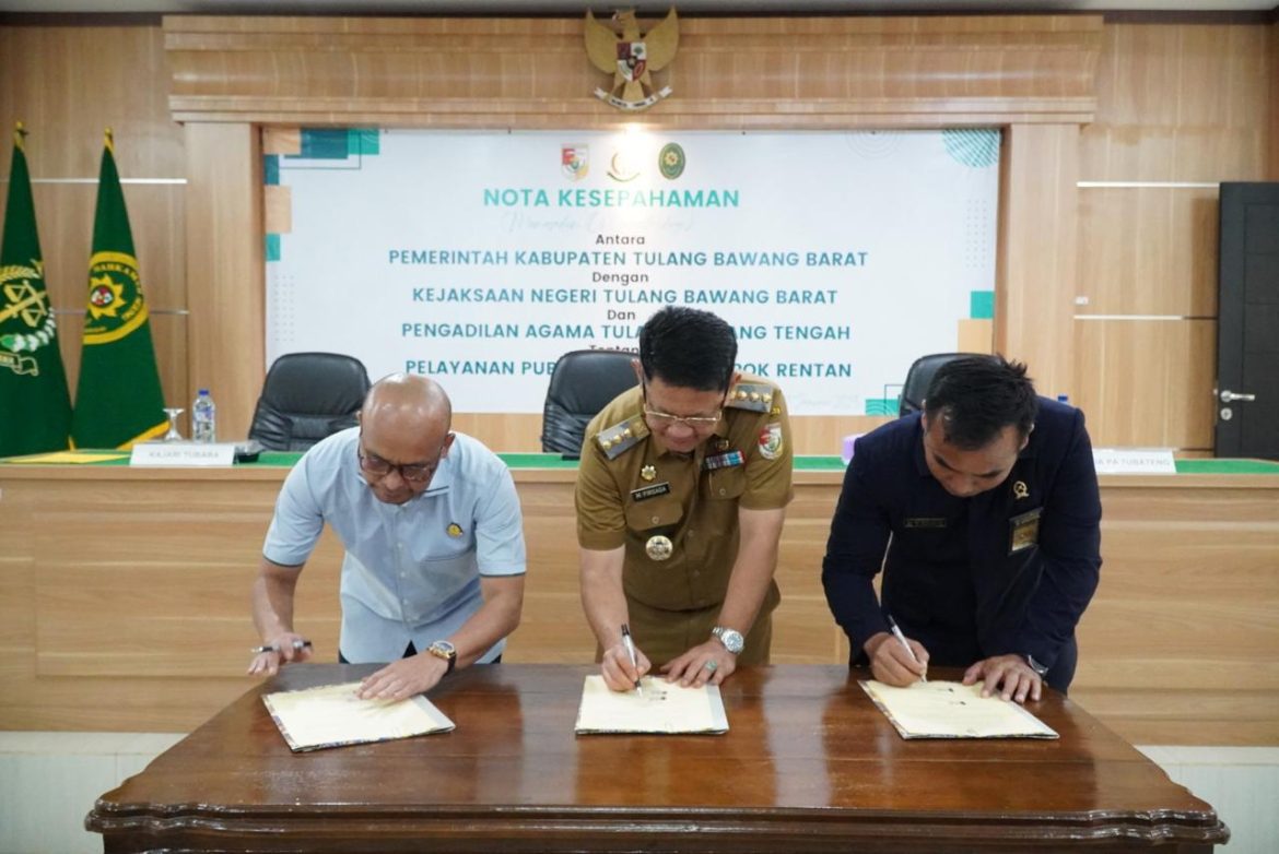 Teken MoU, Pemkab Tubaba Dukung Penuh Penyedian Pelayanan Bagi Penyandang Disabilitas