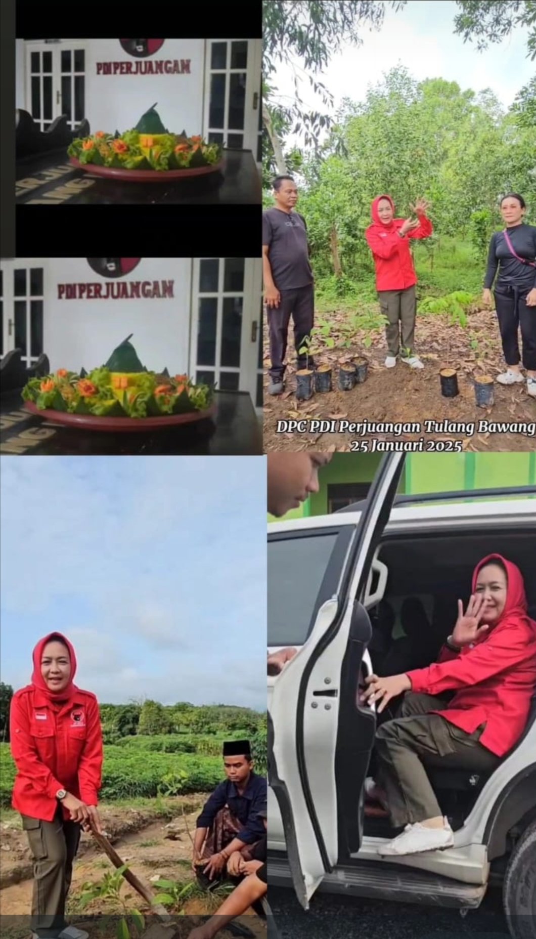 Hj Winarti Tanam Pohon Sukun Dalam Rangka Menjaga Ketahanan Pangan
