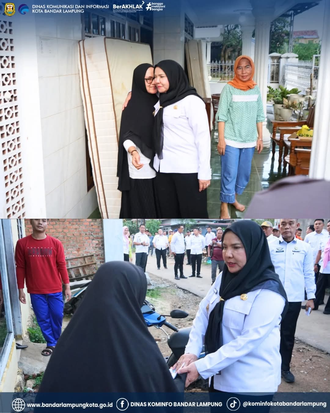 Bunda Eva Dwiana Berikan Bantuan Korban Terdampak Puting Beliung