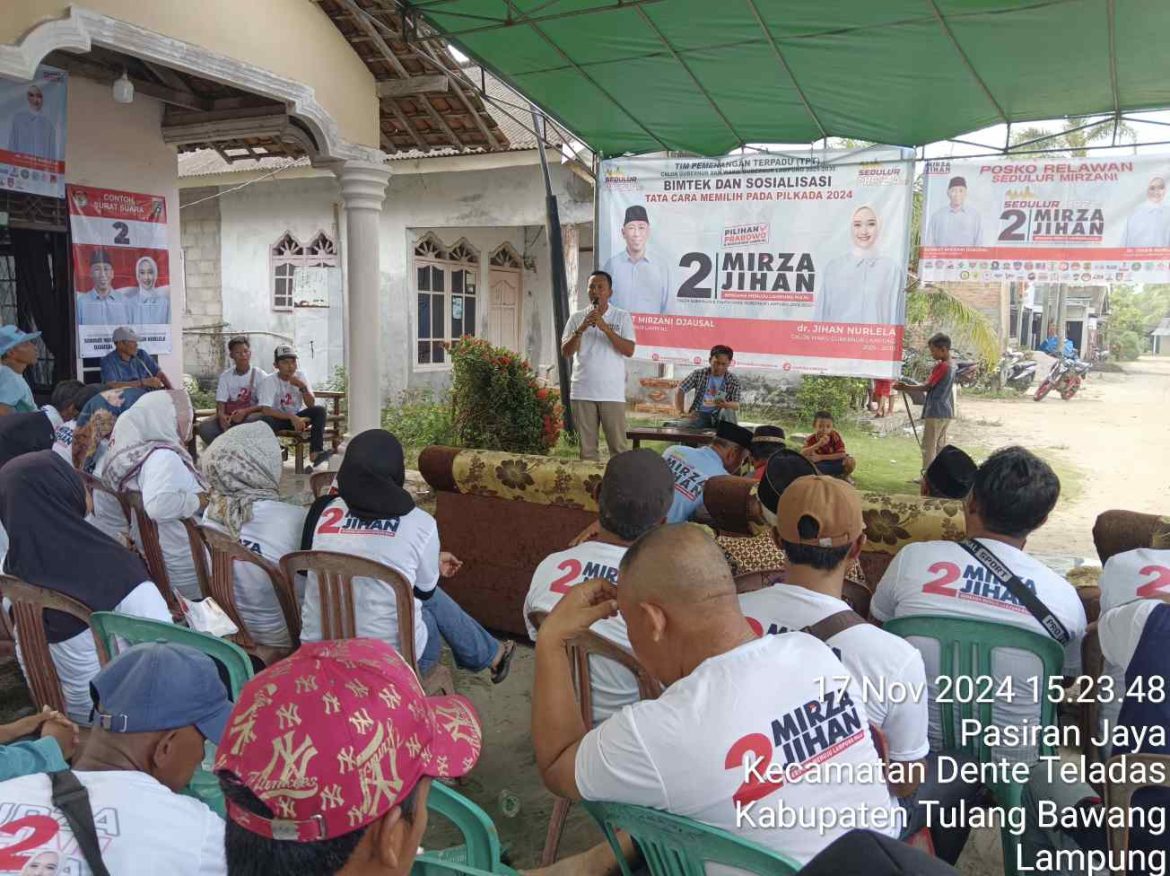 TPT Sedulur Mirza-Jihan Adakan Bimtek dan Sosialisasi Tata Cara Memilih di Kampung Pasiran Jaya