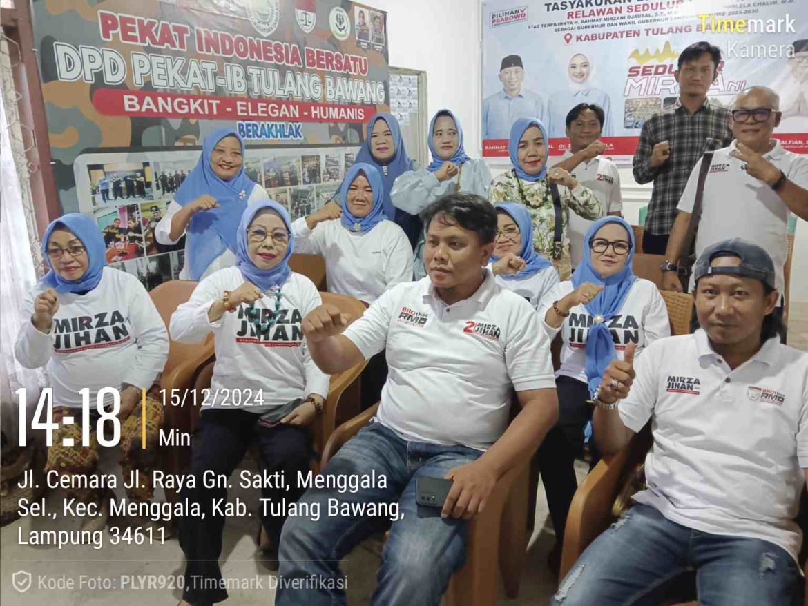 Broother RMD Tulang Bawang Ikuti Tasyakuran dan Silaturahmi Bersama Relawan Sedulur Mirzani