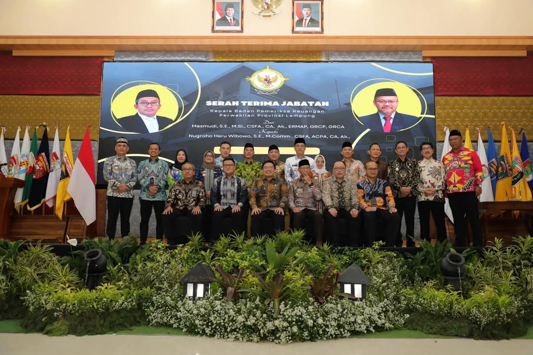 Gubernur Lampung Hadiri Sertijab Kepala BPK Perwakilan Lampung, Tekankan Sinergi dan Tata Kelola Keuangan