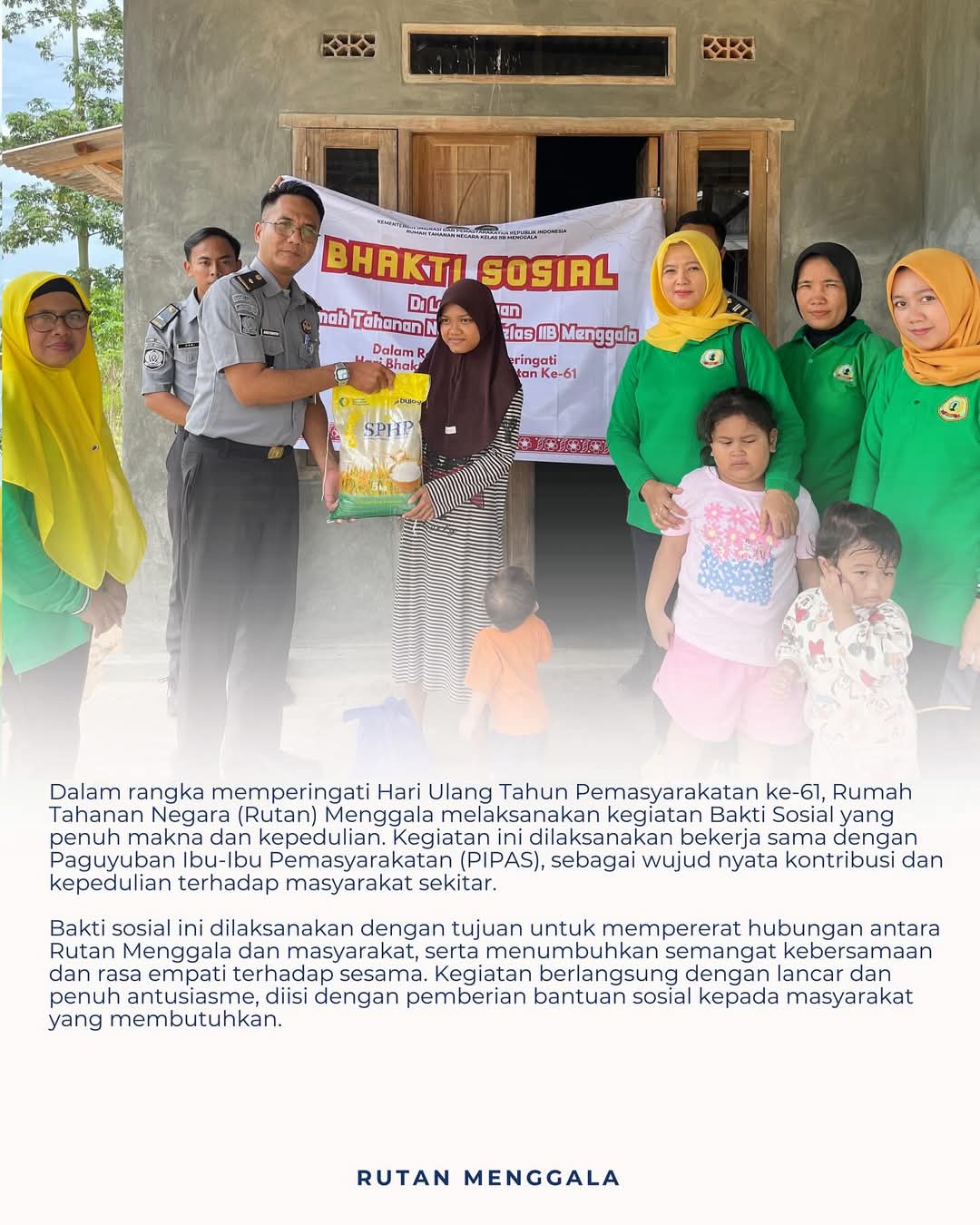 Sambut Hut Ke 61 Rumah Tahanan Lembaga Pemasyrakatan Tuba Adakan Bakti Sosial