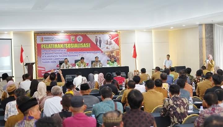 Badan Kerjasama Antar Kampung (BKAK) Gelar Pelatihan Sosialisasi Hukum dan Perlindungan Masyarakat Yang Di Ikuti 147 Kepala Kampung Se Kabupaten Tulang Bawang