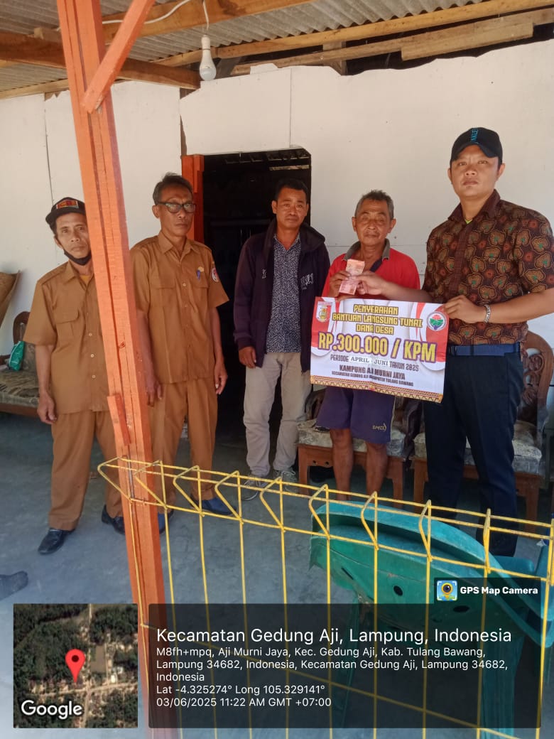 Kampung Aji Murni Jaya Salurkan BLT Dana Desa Tahap Dua