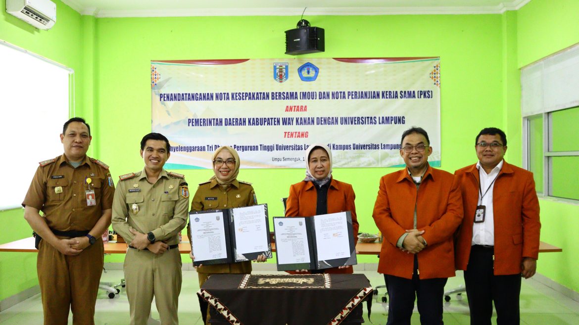 Pemerintah Kabupaten Way Kanan terus berkomitmen dalam mendorong peningkatan kualitas pendidikan tinggi dan penguatan kerja sama strategis dengan institusi akademik